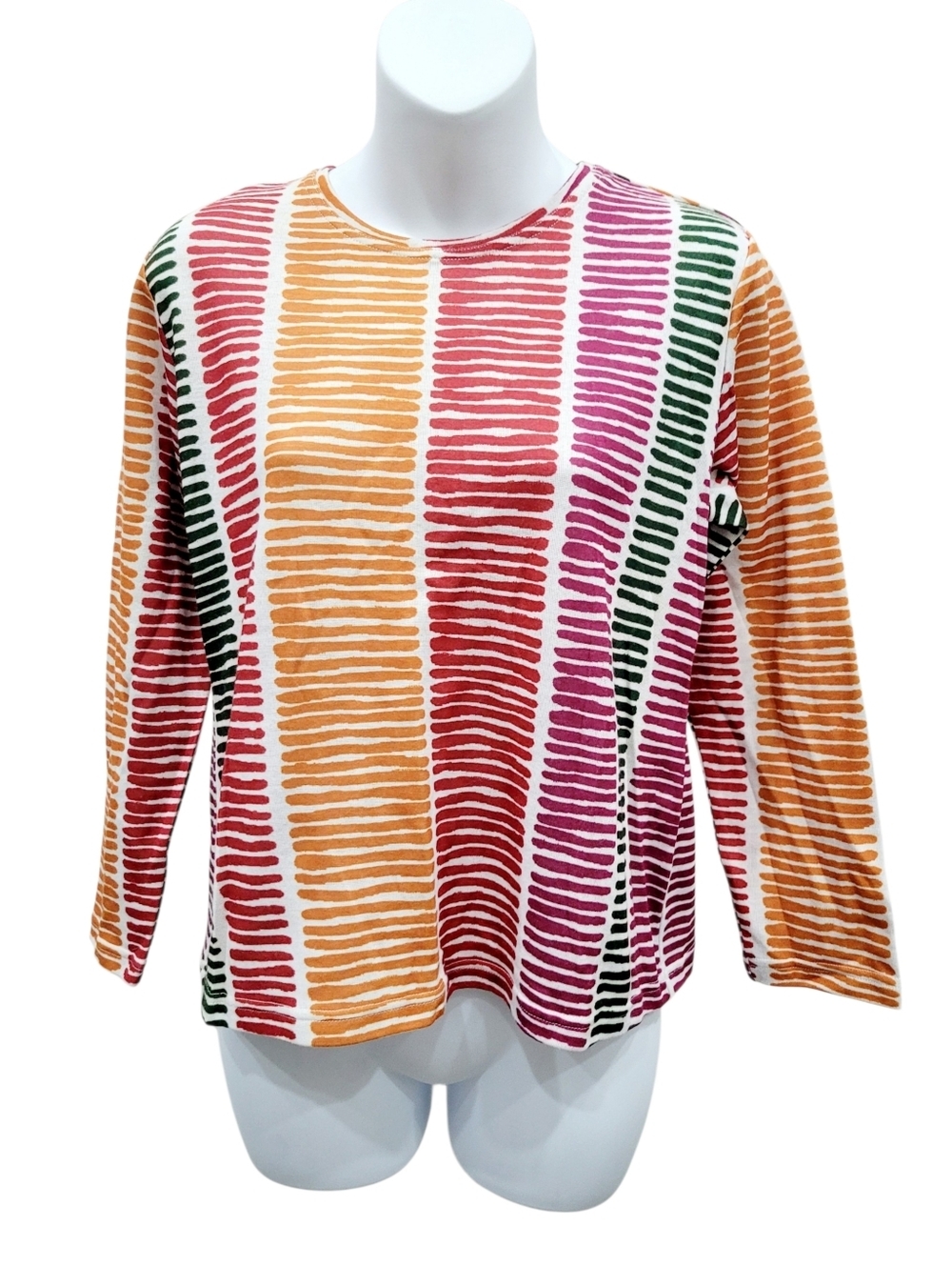 2/$20 Y2K Orange & Red Boho Style Top Blouse Size: M